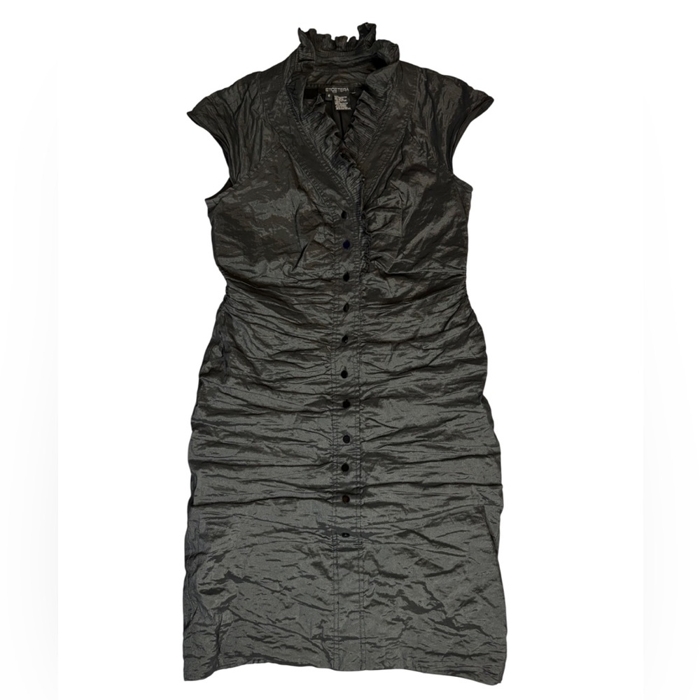 Etcetera Black Button Up Dress size 6